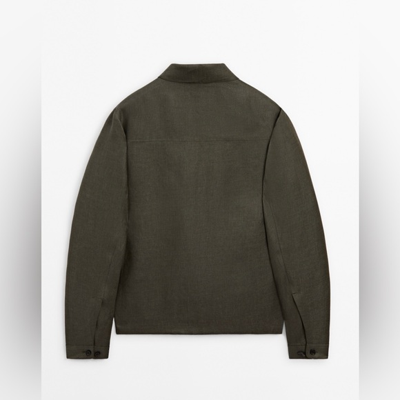 Massimo Dutti linen co-ord overshirt for men - Picture 7 of 9